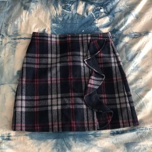 NWT J Crew mercantile skirt, plaid wool blend sz 2